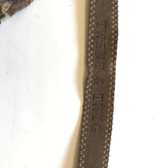 Twine & Twig Medallion Tribal Beaded Necklace Womens Suede Strap Brown Bronze - Picture 5 of 11